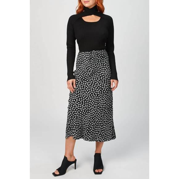 NEW WYNN HAMLYN loop layered knit top in black